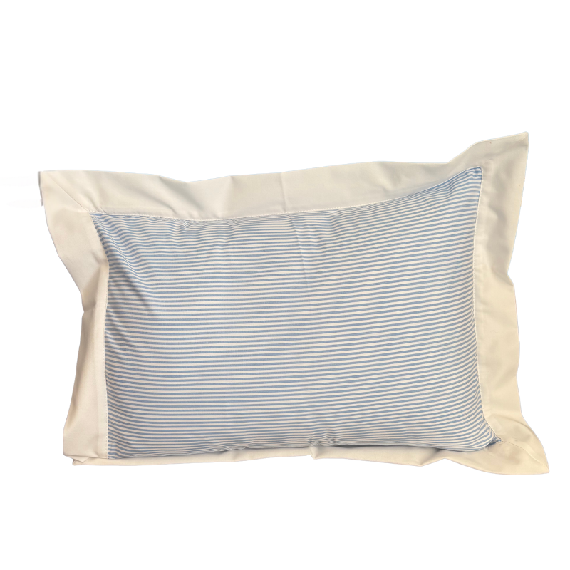 Blue and White Striped Boudoir Pillow