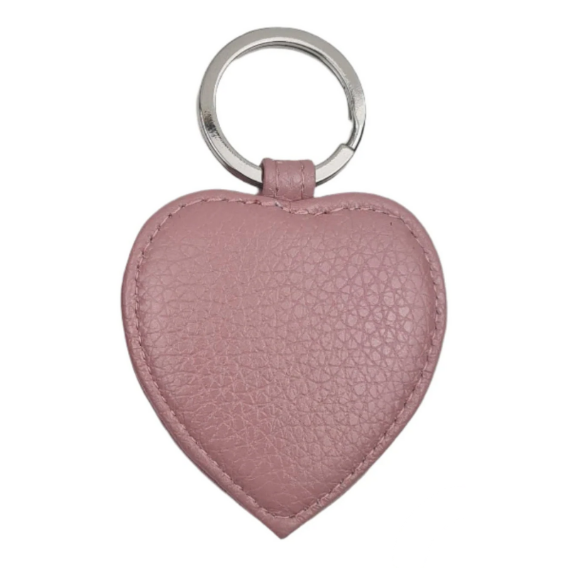 Blush Leather Heart Key Ring