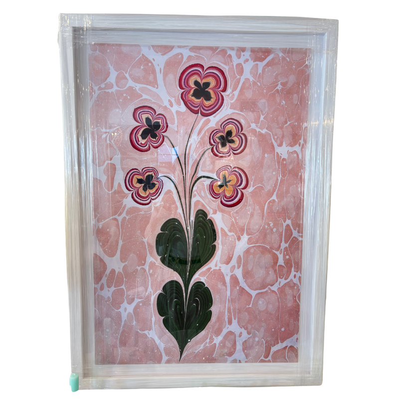 Marbled Flower Print in Pink