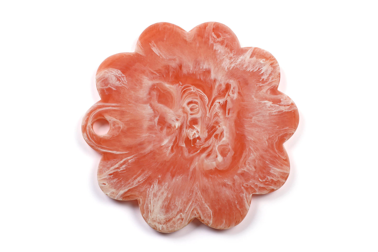 Pink Resin Scallop Charcuterie Board