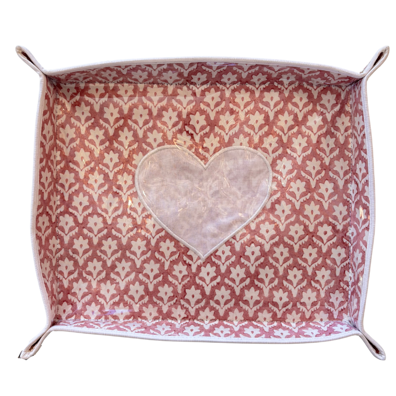 Heart Block Print Valet Tray