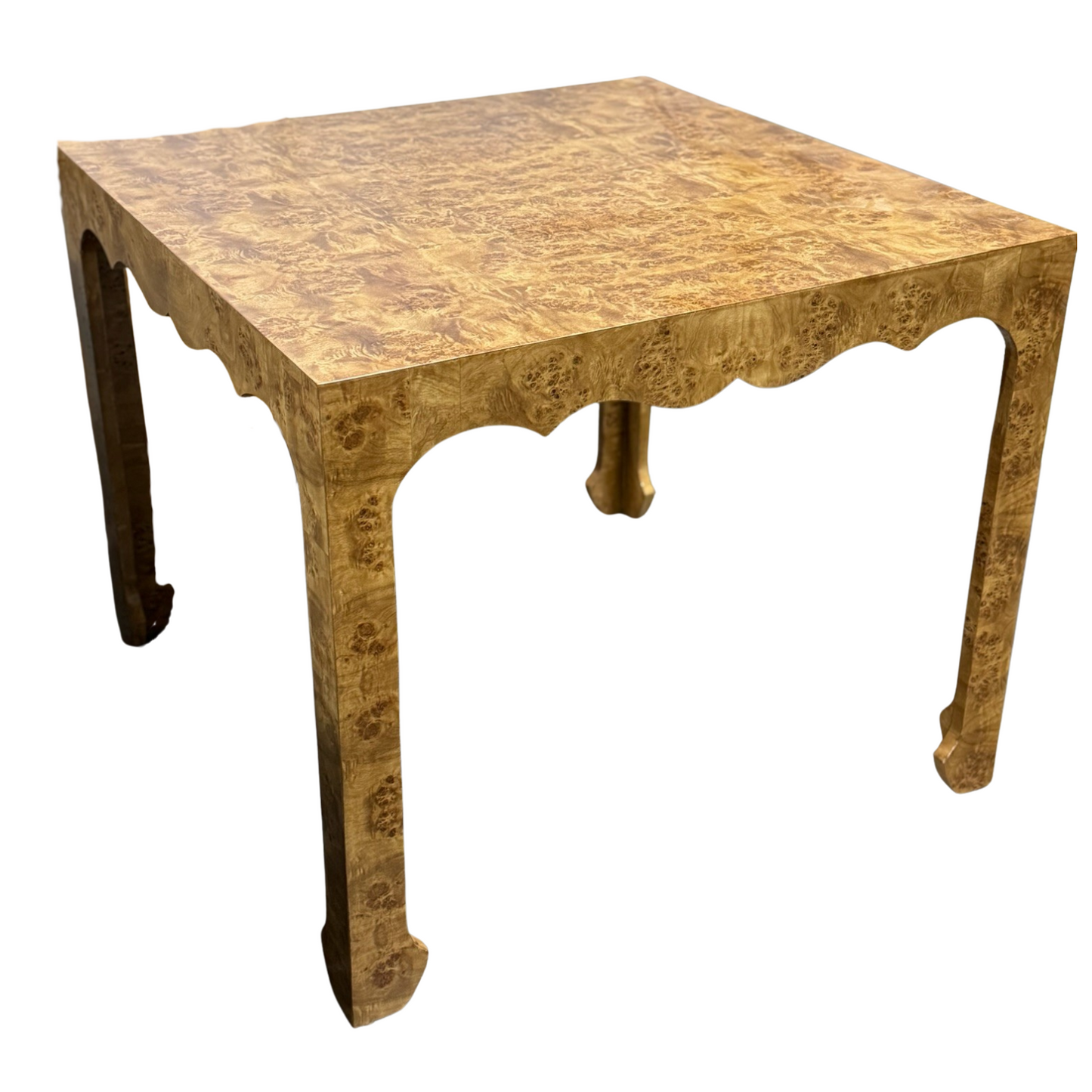 Custom Scallop Burl Game Table
