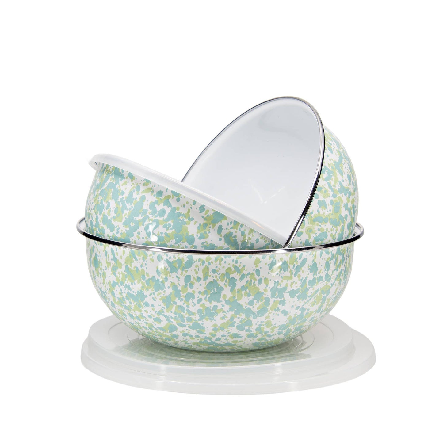 Enamelware Jardin Mixing Bowls, Set of 3