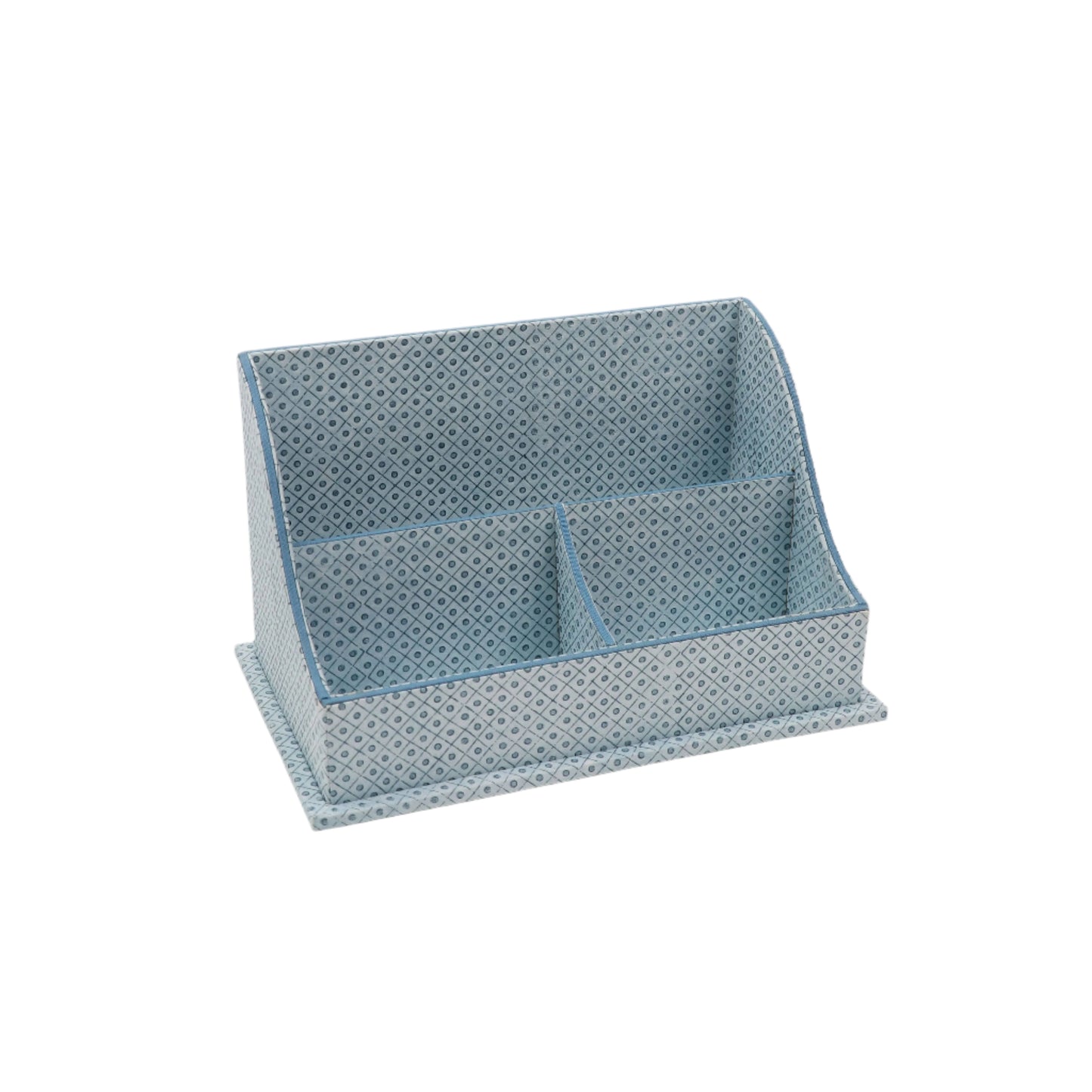 Blue Wave Block Printed Letter Sorter
