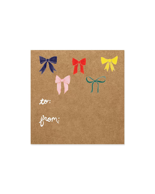 Rainbow Bows Sticker Gift Tags