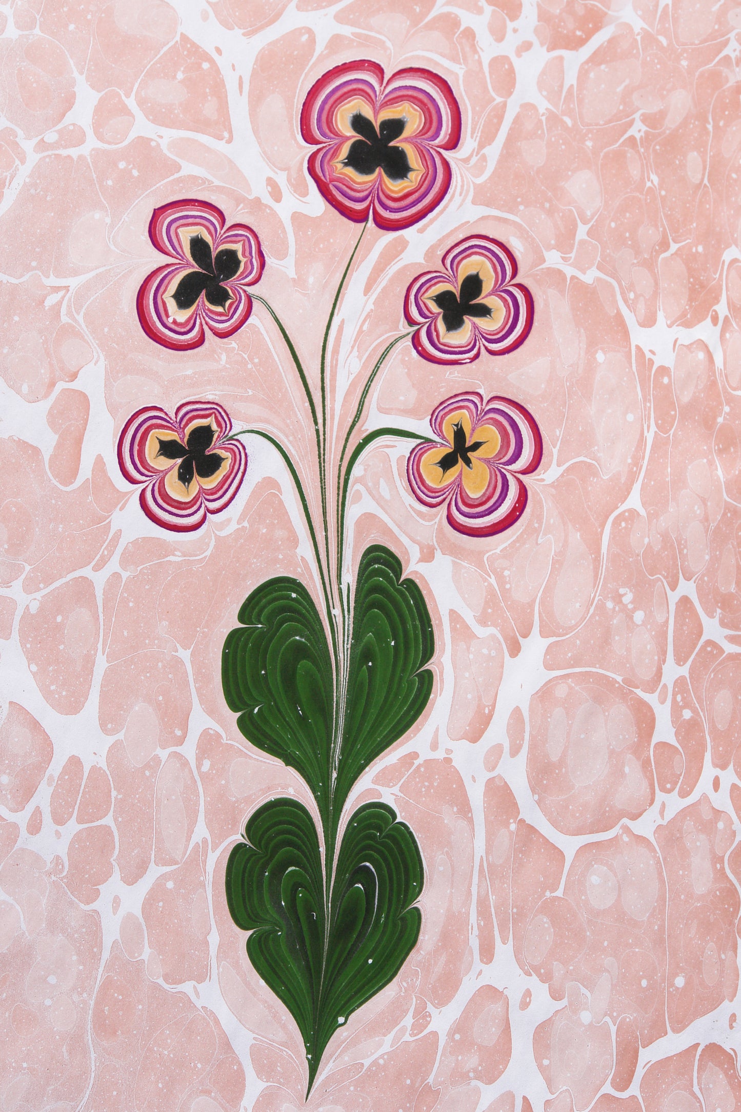 Marbled Flower Print in Pink