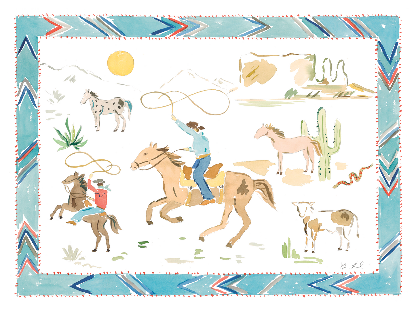 Cowboy Rodeo Print