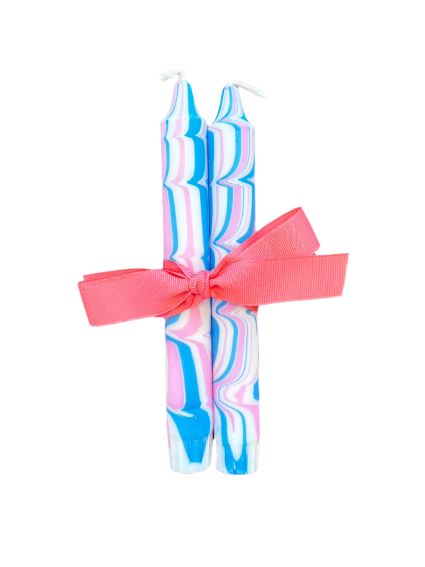 Heartbeats Marble Taper Candles, Pair
