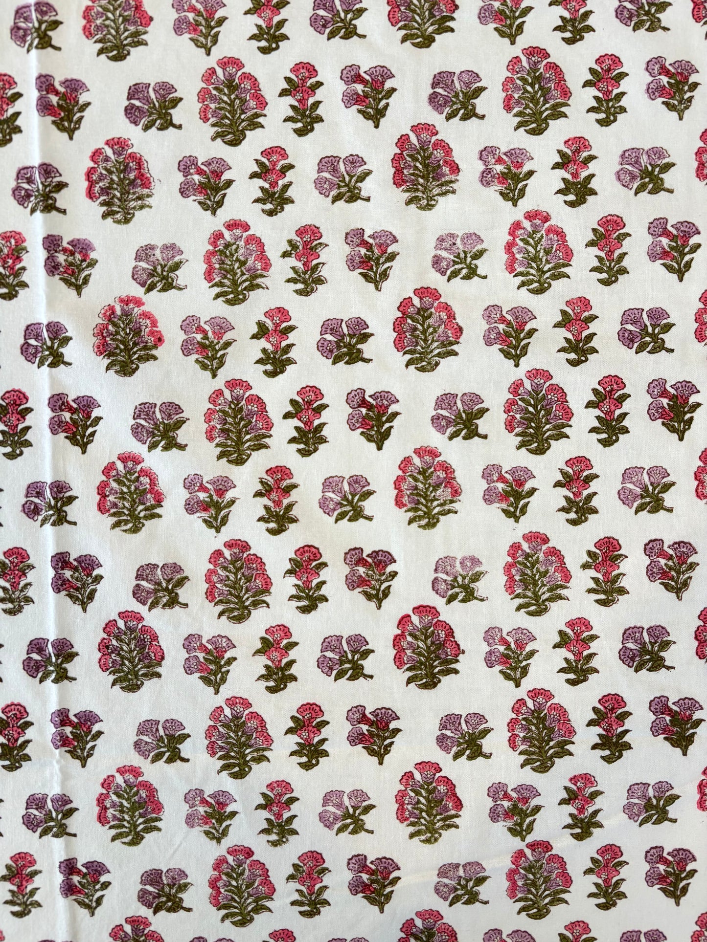 Madre Block Printed Table Cloth with Turquoise Border