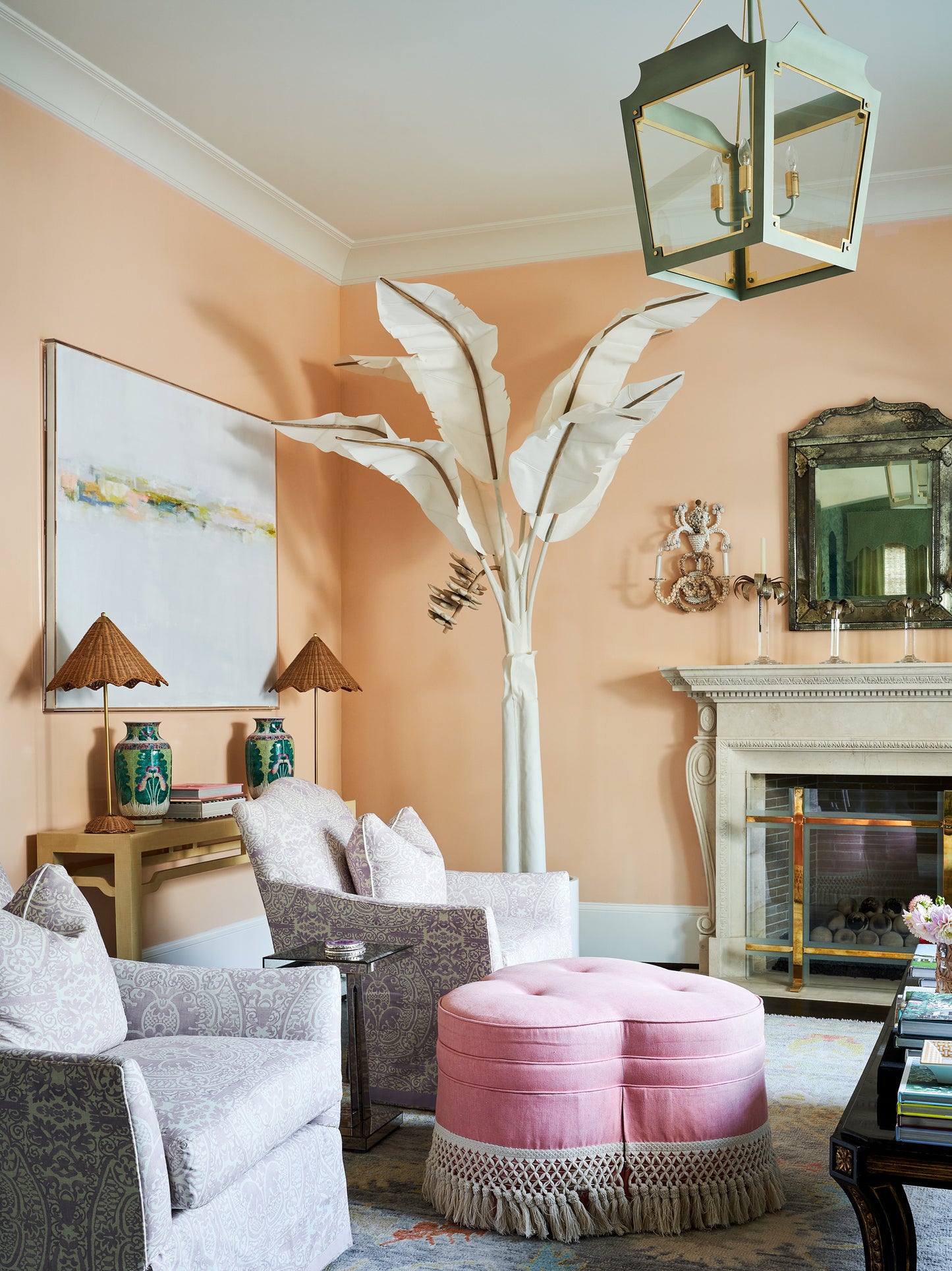 Custom Clover Ottoman