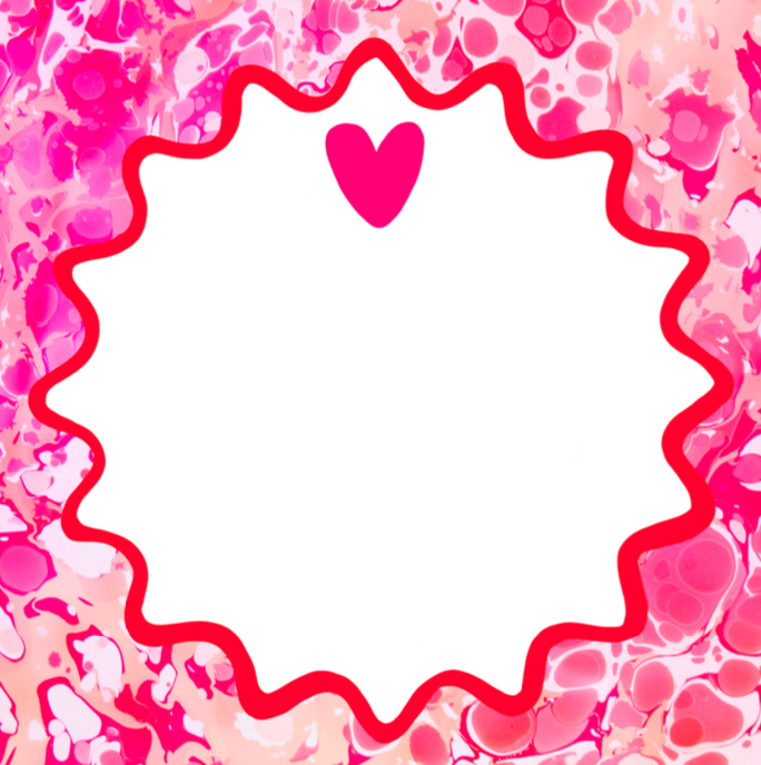 Marble Heart Square Notepads
