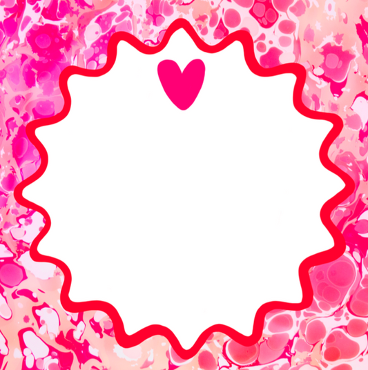 Marble Heart Square Notepads