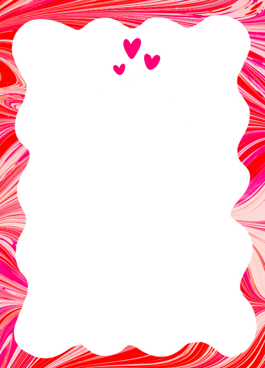 Marble Heart Rectangle Notepad