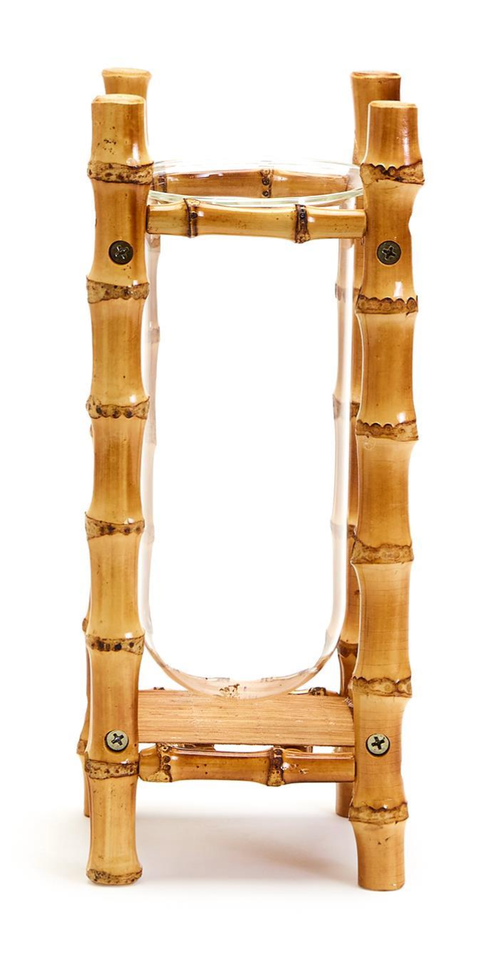 Bamboo and Glass Vase