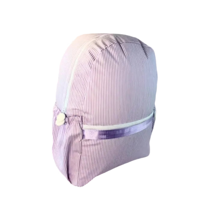 Laminated Backpack in Lavender Stripe