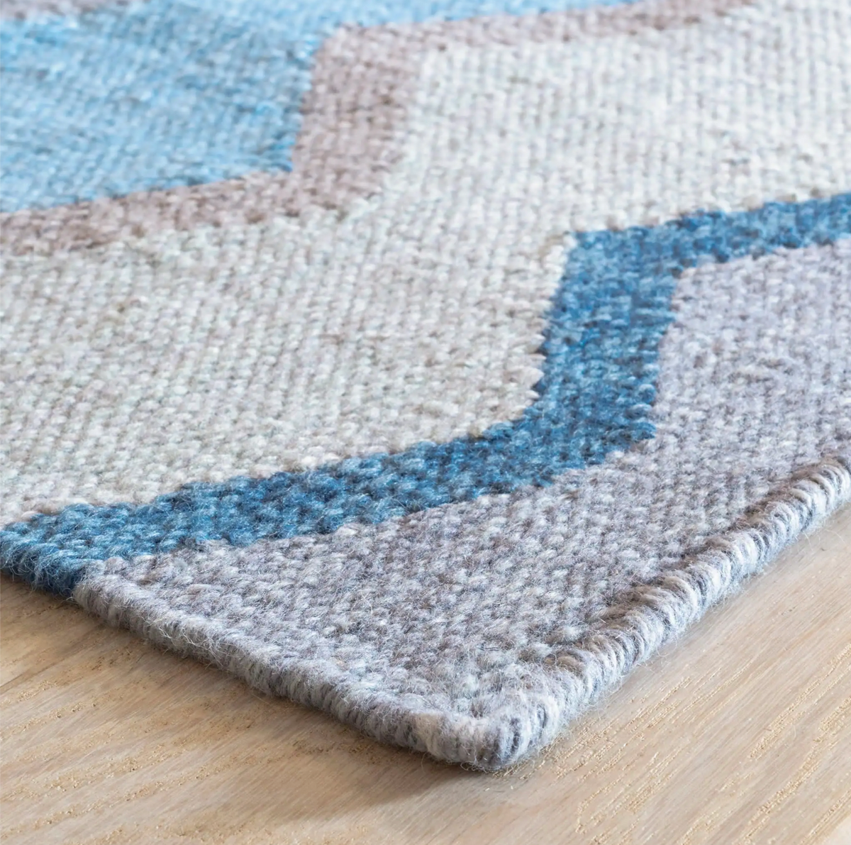 Blue Woven Wool Rug