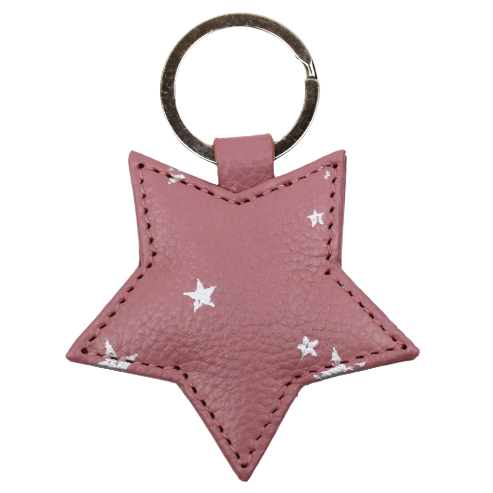Blush and Silver Star Keyring