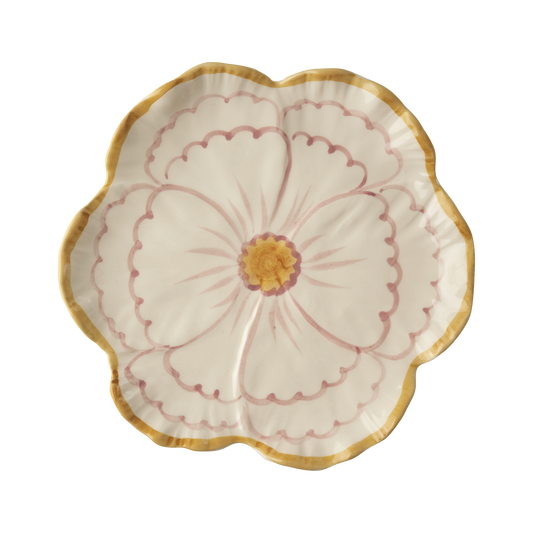 Pink and Yellow Flower Side Plate