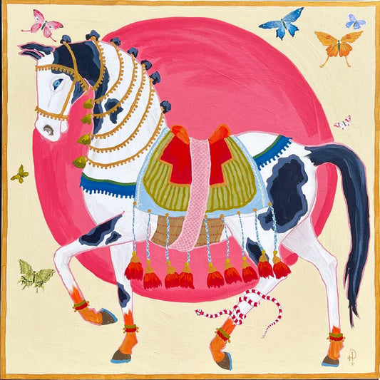 Horse Butterfly Art Print