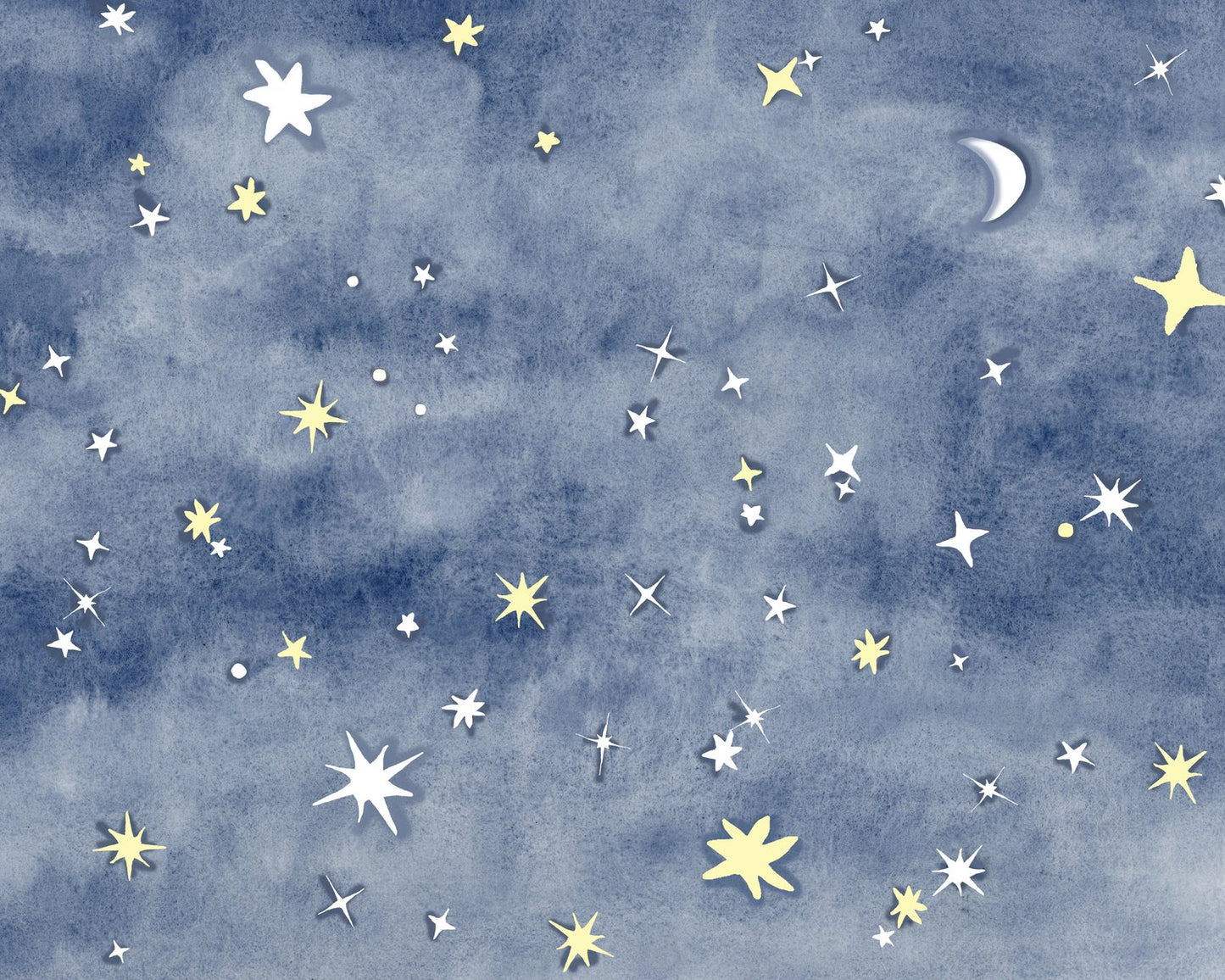 Stars and Moon Print