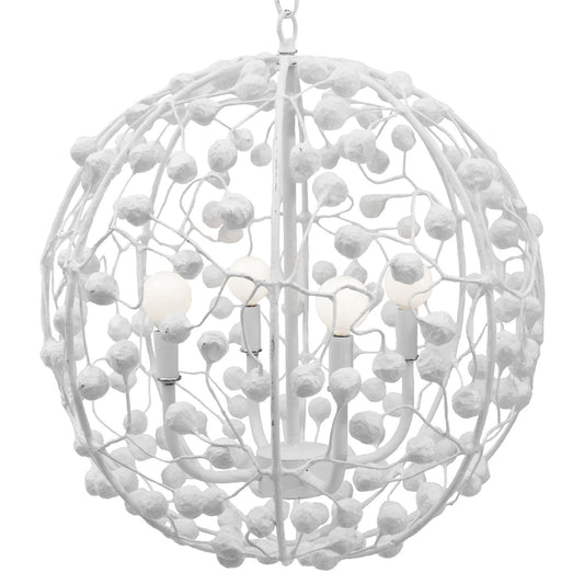 Whimsical Sphere Chandelier in White