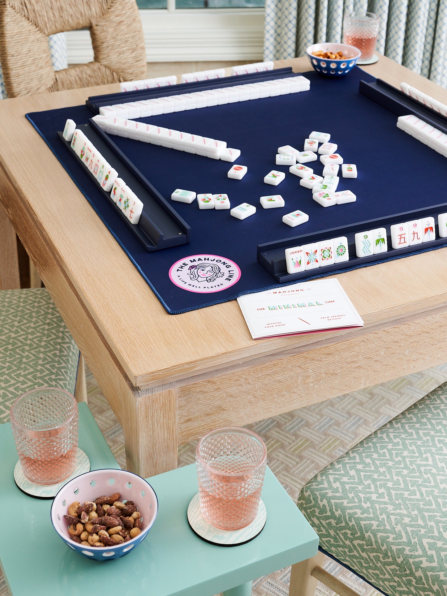 Cerused Oak Game Table