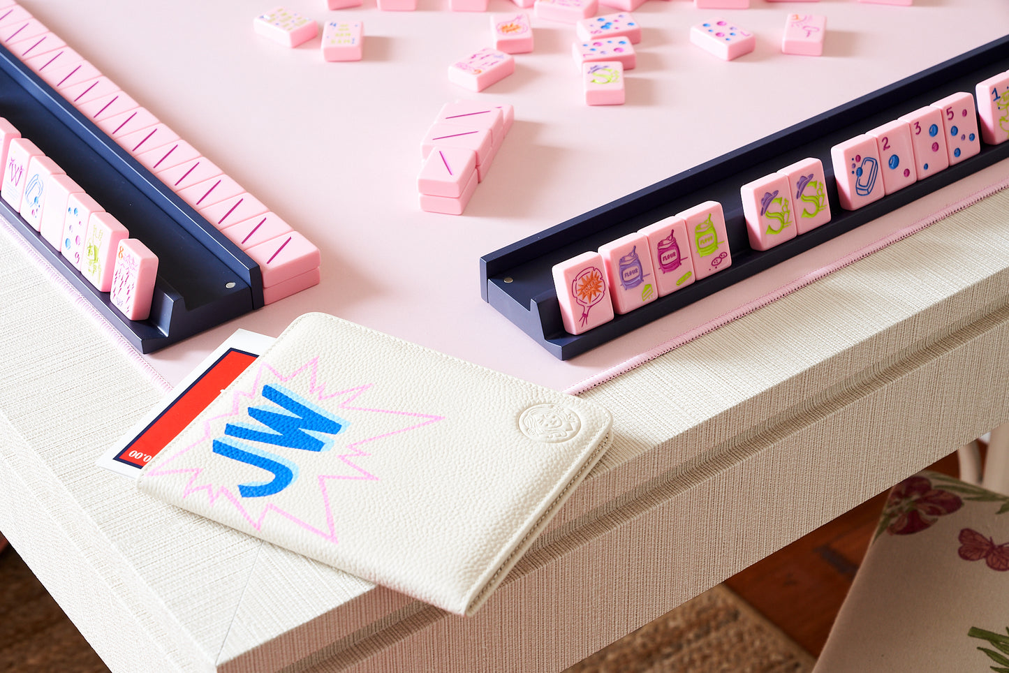 Vinyl Grasscloth Game Table