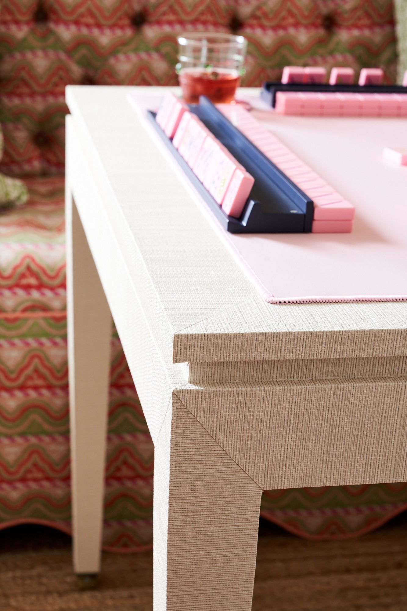 Vinyl Grasscloth Game Table