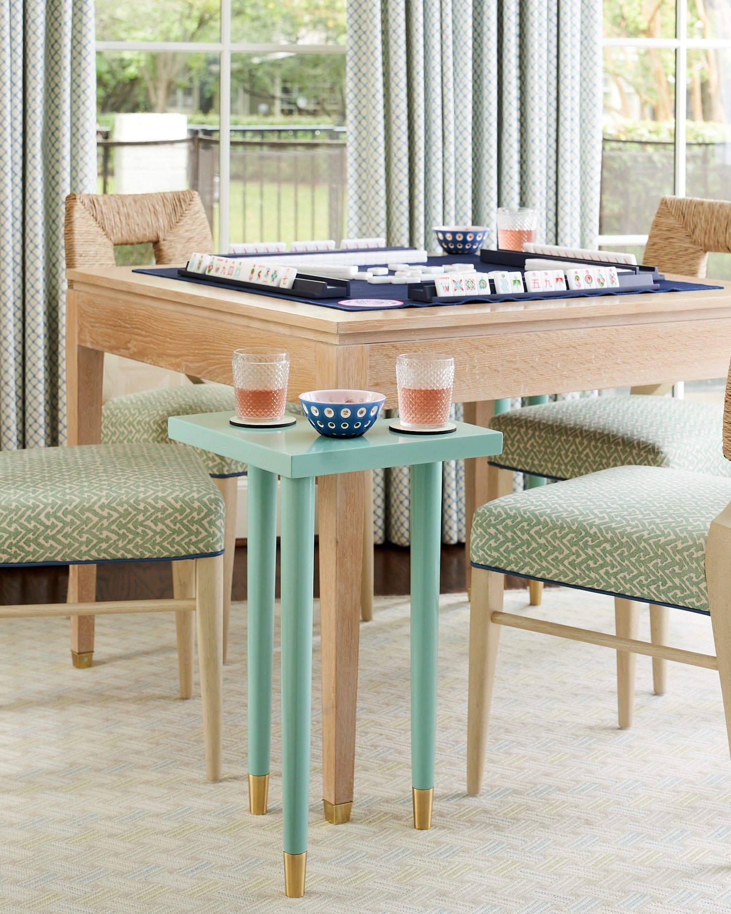 Cerused Oak Game Table