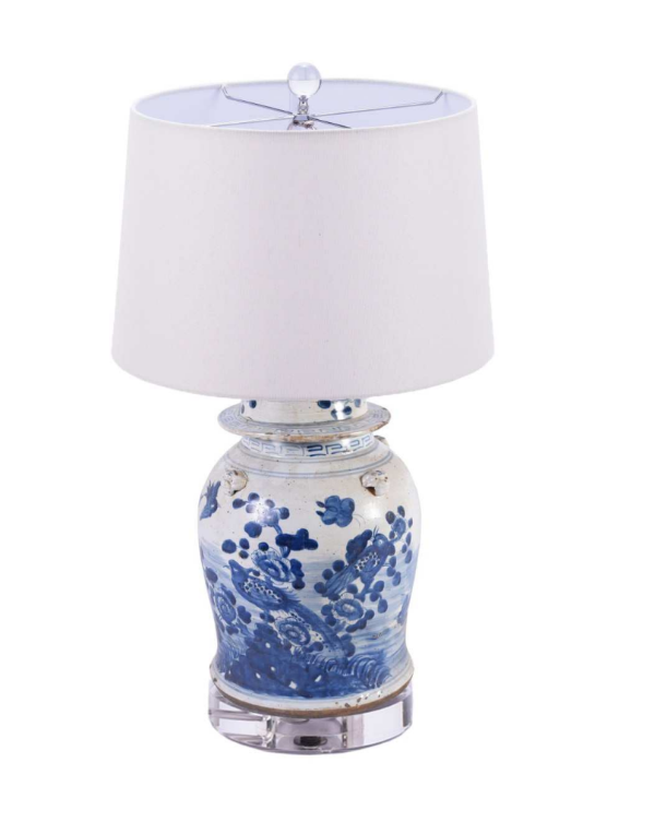 Temple Jar Flower Bird Motif Lamp