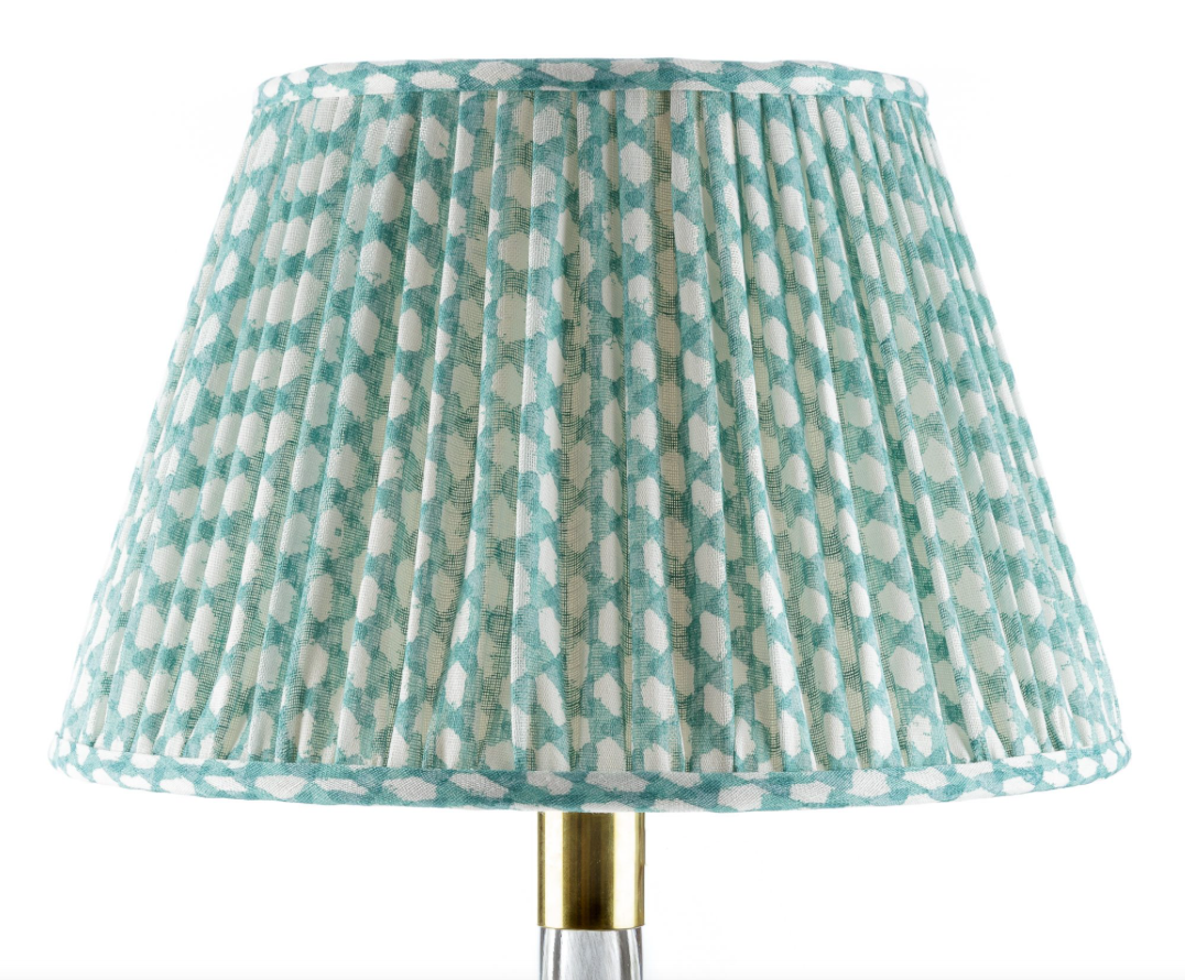 Fermoie Turquoise Wicker Lampshade