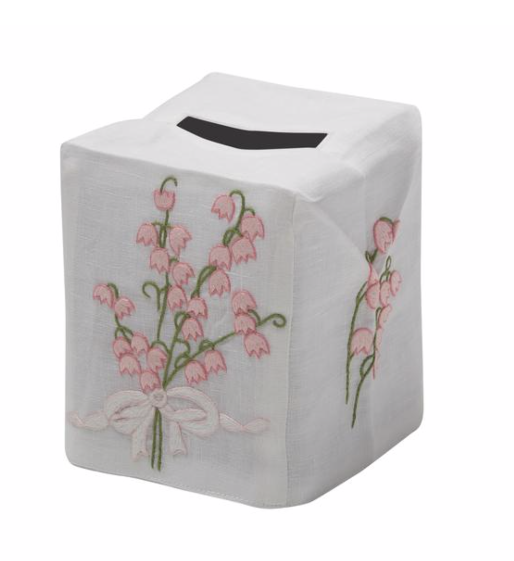 Embroidered Tissue Box Cover