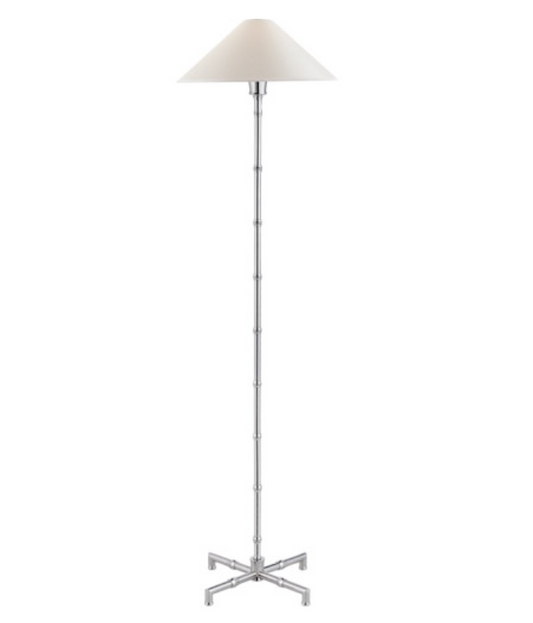 Silver Bamboo Floor Lamp