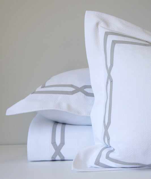Shelby Fretwork Design Shams