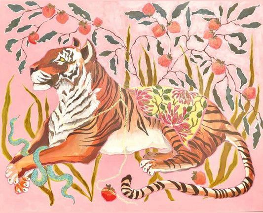 Pink Tiger Art Print