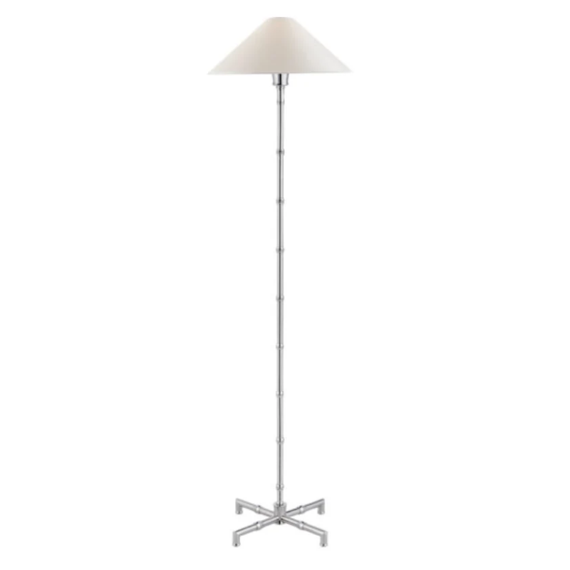 Silver Bamboo Floor Lamp