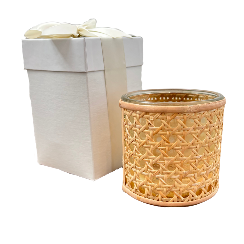 Basketweave Gardenia Candle – 2 Wick