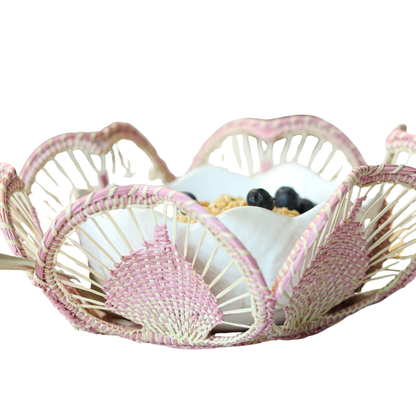 Flora Basket in Soft Pink