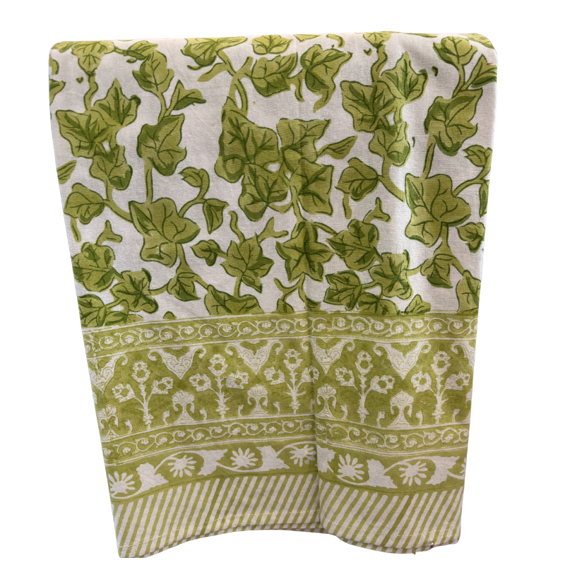 Ivy Block Print Tablecloth
