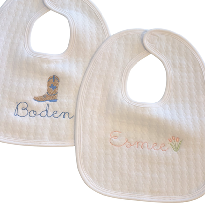 Diamond Embroidered Bib