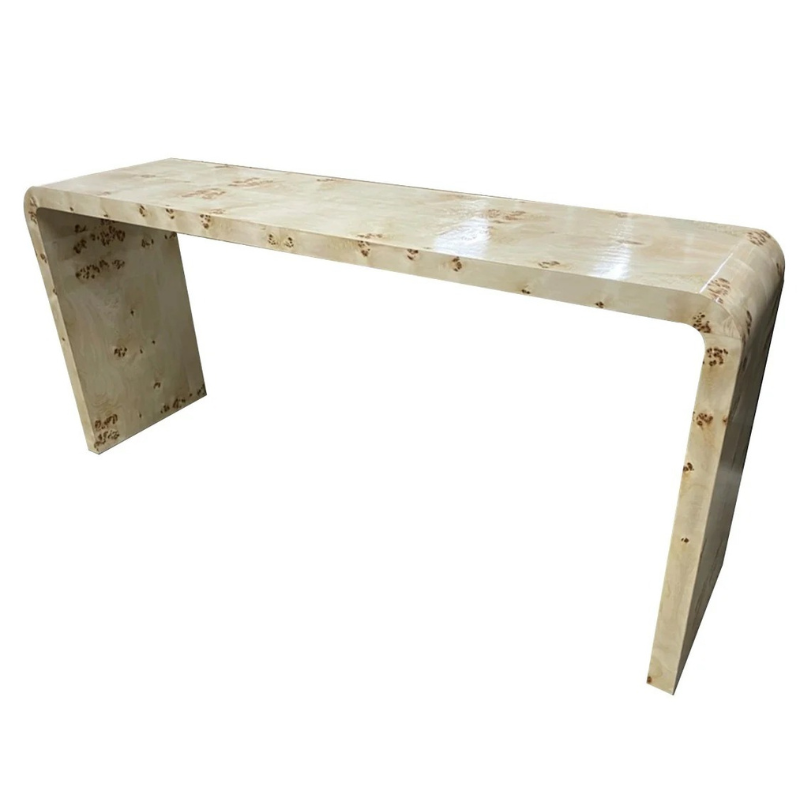 Custom Waterfall Burl Console