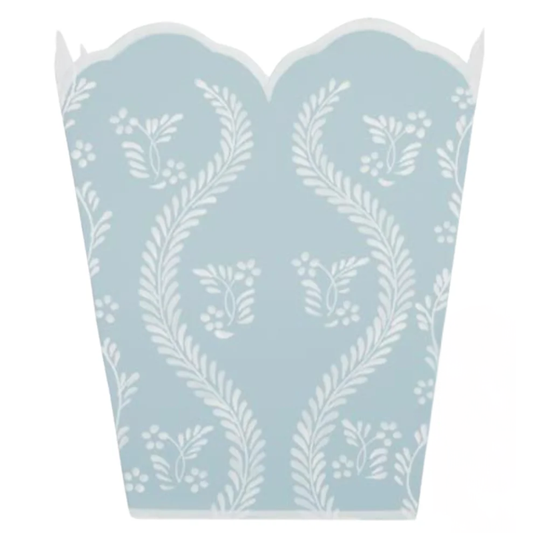 Sky Blue Square Trellis Wastepaper Basket