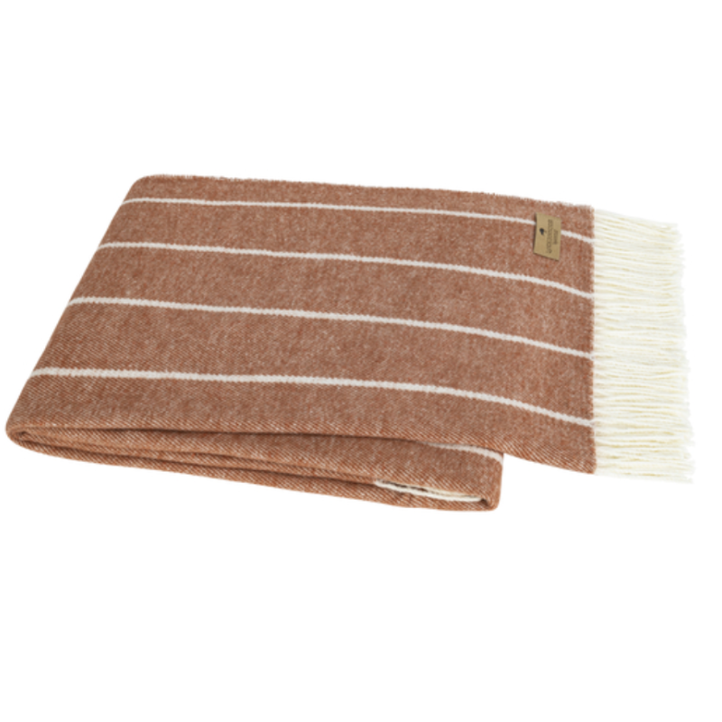 Reversible Striped Throw Blanket