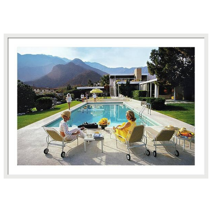 Poolside Glamour Framed Print
