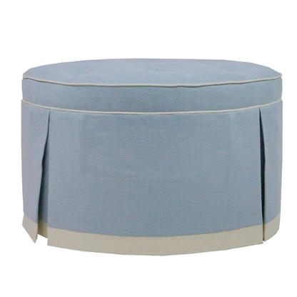 Custom Small Round Ottoman