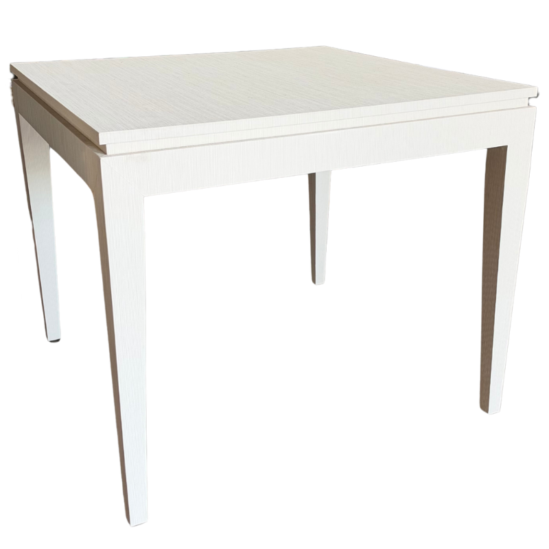 Vinyl Grasscloth Game Table in Off-White