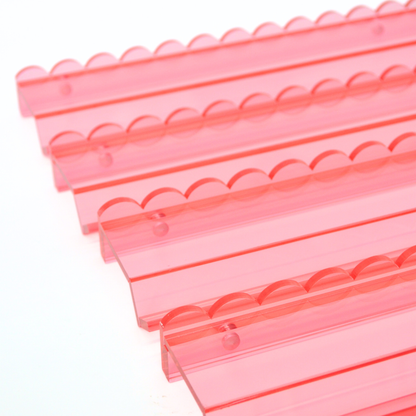 Pink Acrylic Mahjong Rack and Pusher, Set of 4
