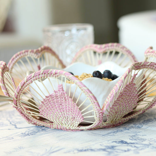 Flora Basket in Soft Pink