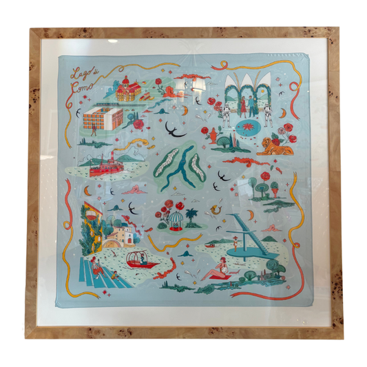 Blue Lago Di Como Scarf