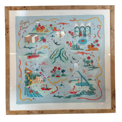 Blue Lago Di Como Scarf